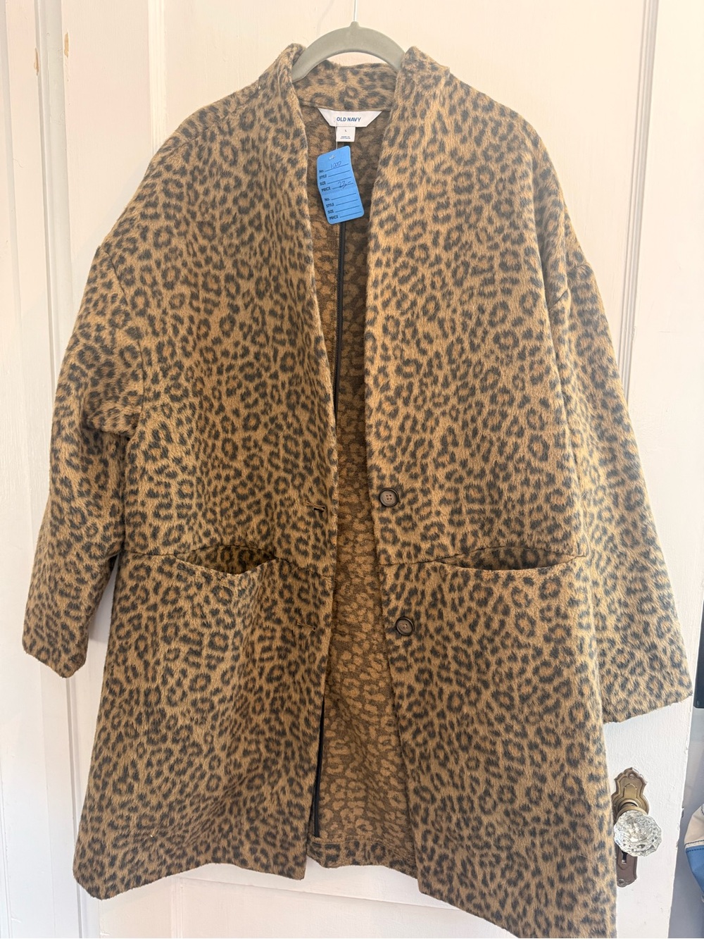 Old Navy Leopard-Pattern Coat - Brown & Black